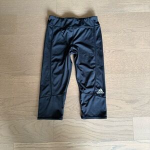 Adidas Kids Black Crop Leggings